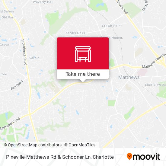 Mapa de Pineville-Matthews Rd & Schooner Ln