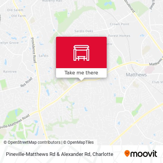 Mapa de Pineville-Matthews Rd & Alexander Rd