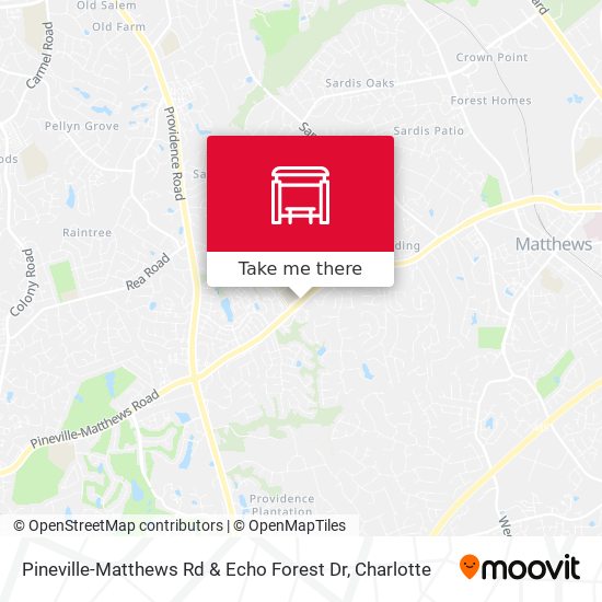 Mapa de Pineville-Matthews Rd & Echo Forest Dr