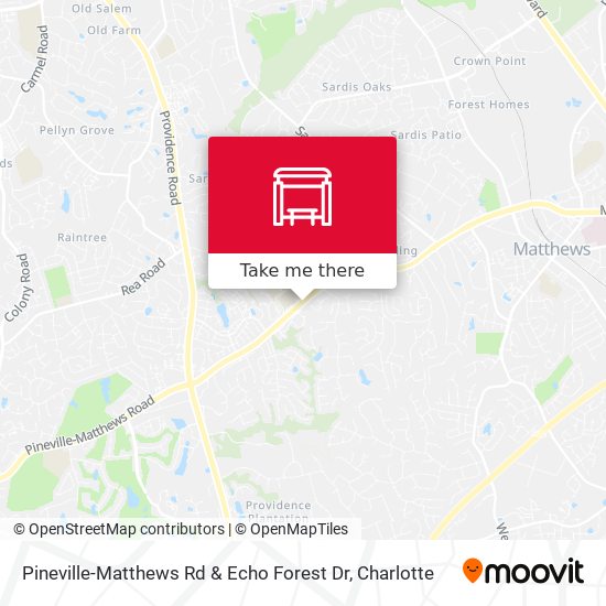 Pineville-Matthews Rd & Echo Forest Dr map