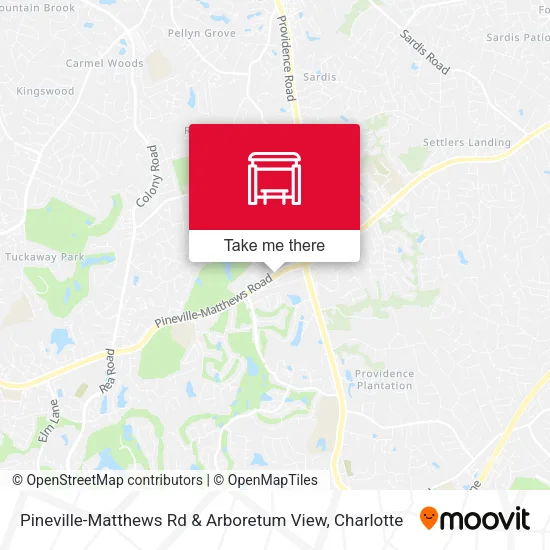 Mapa de Pineville-Matthews Rd & Arboretum View