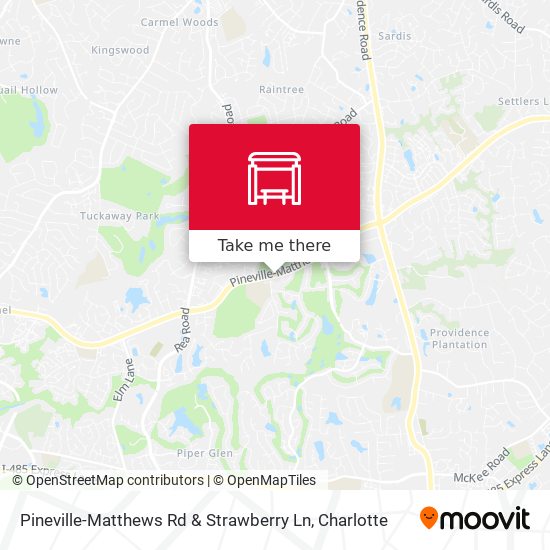 Mapa de Pineville-Matthews Rd & Strawberry Ln