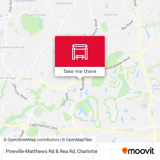 Pineville-Matthews Rd & Rea Rd map