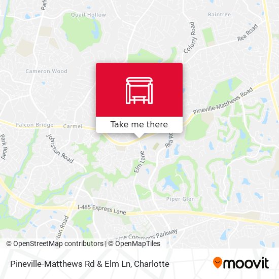 Pineville-Matthews Rd & Elm Ln map