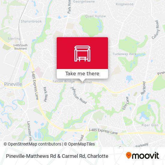 Pineville-Matthews Rd & Carmel Rd map