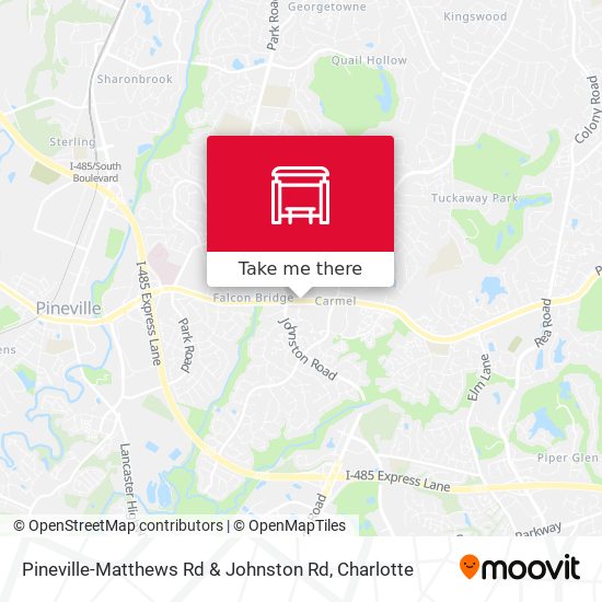 Mapa de Pineville-Matthews Rd & Johnston Rd