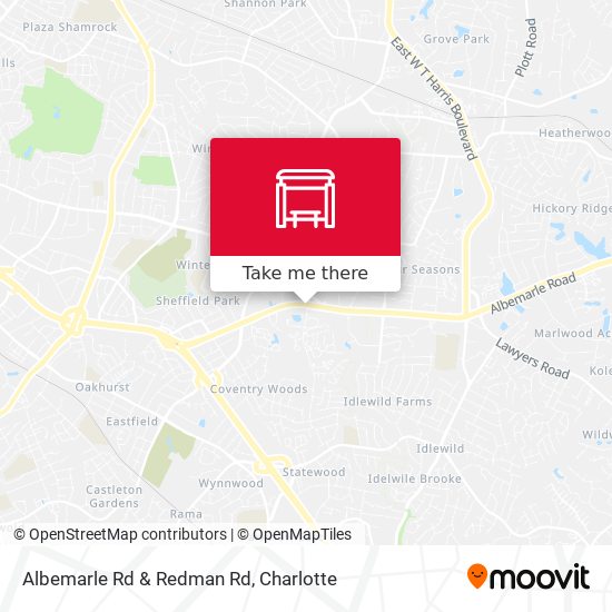 Albemarle Rd & Redman Rd map