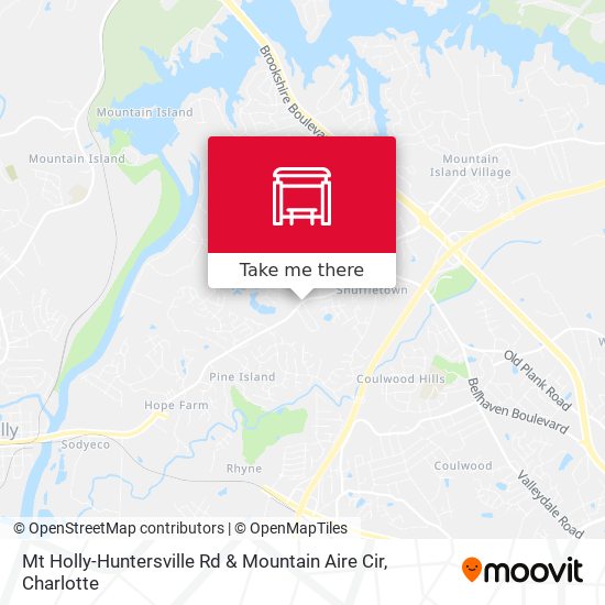 Mt Holly-Huntersville Rd & Mountain Aire Cir map