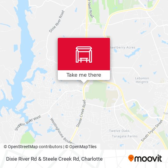 Dixie River Rd & Steele Creek Rd map