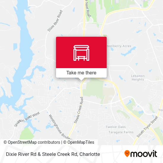 Mapa de Dixie River Rd & Steele Creek Rd