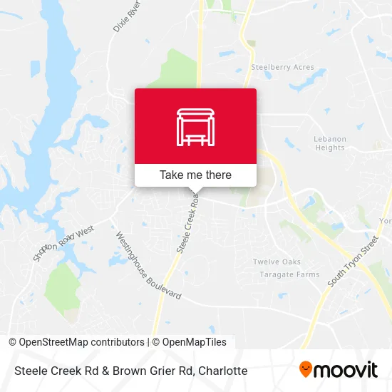 Mapa de Steele Creek Rd & Brown Grier Rd