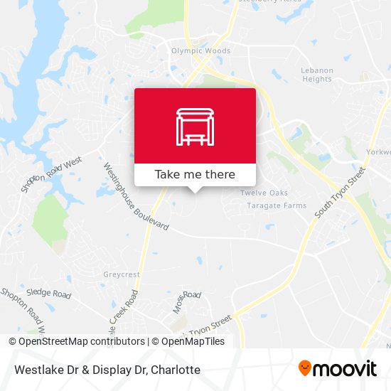 Westlake Dr & Display Dr map