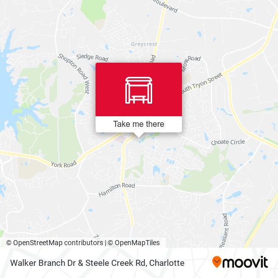 Mapa de Walker Branch Dr & Steele Creek Rd