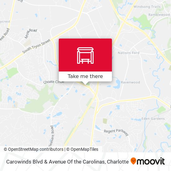 Carowinds Blvd & Avenue Of the Carolinas map