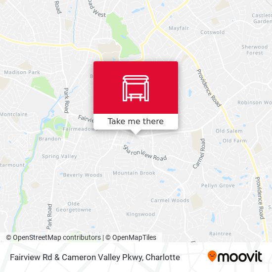 Fairview Rd & Cameron Valley Pkwy map