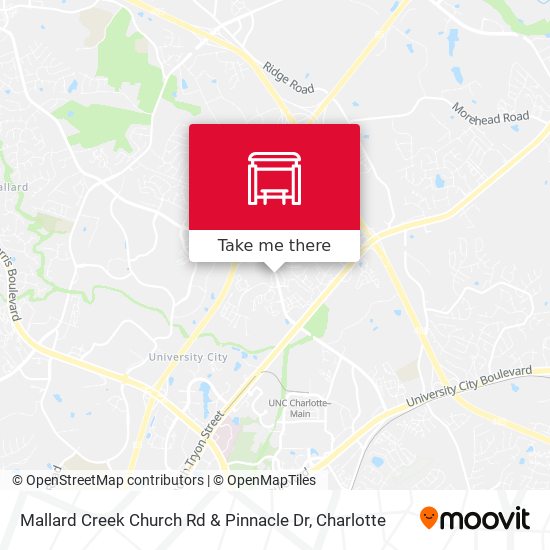 Mallard Creek Church Rd & Pinnacle Dr map