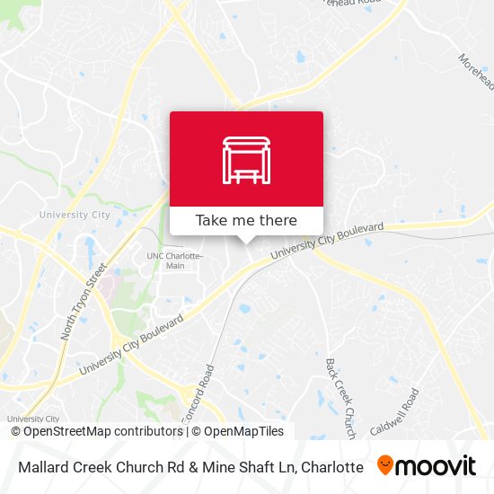 Mallard Creek Church Rd  & Mine Shaft Ln map