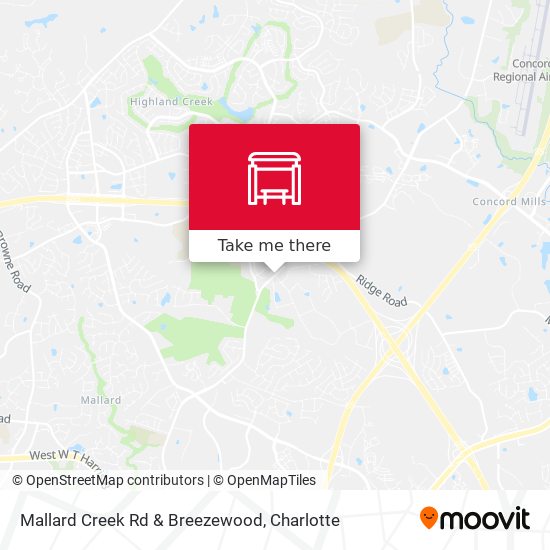 Mapa de Mallard Creek Rd & Breezewood