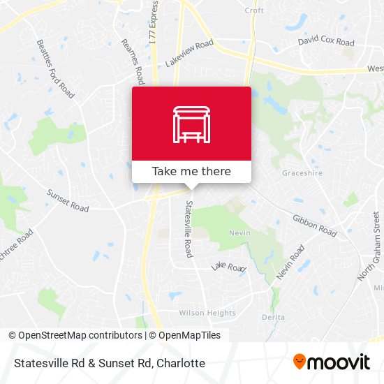 Statesville Rd & Sunset Rd map