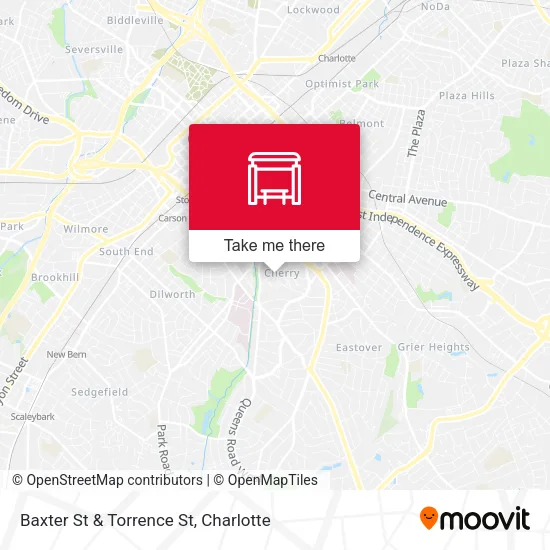 Baxter St & Torrence St map