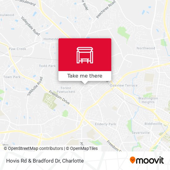 Hovis Rd & Bradford Dr map