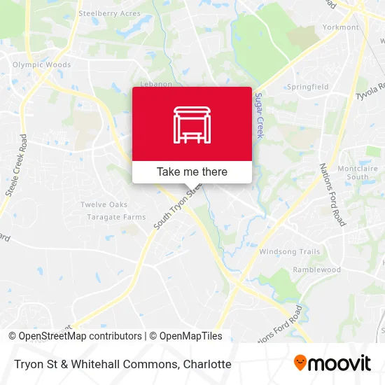 Tryon St & Whitehall Commons map