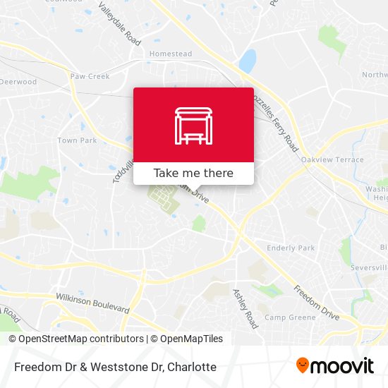 Freedom Dr & Weststone Dr map