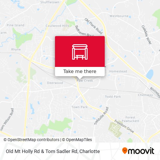 Old Mt Holly Rd & Tom Sadler Rd map