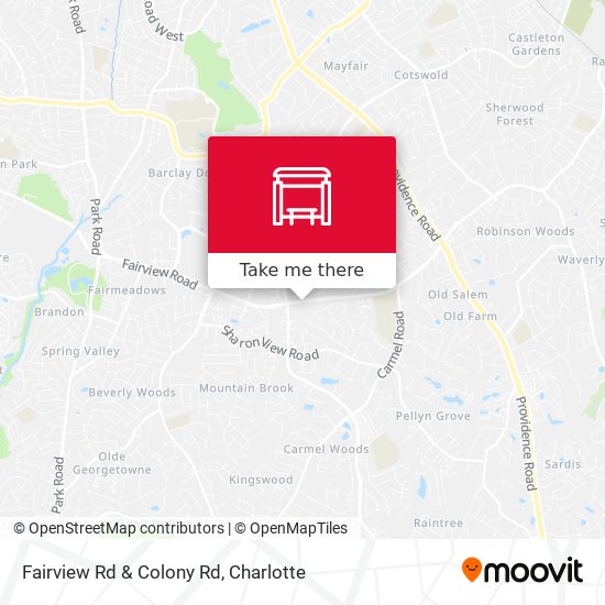 Fairview Rd & Colony Rd map