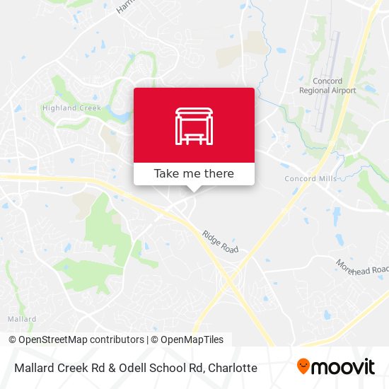 Mapa de Mallard Creek Rd & Odell School Rd