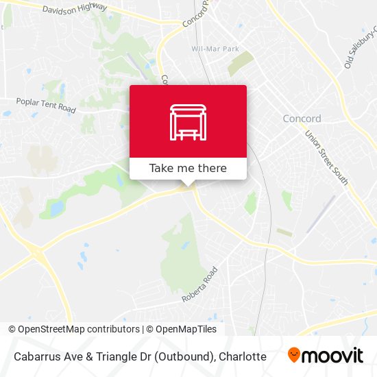 Mapa de Cabarrus Ave & Triangle Dr (Outbound)