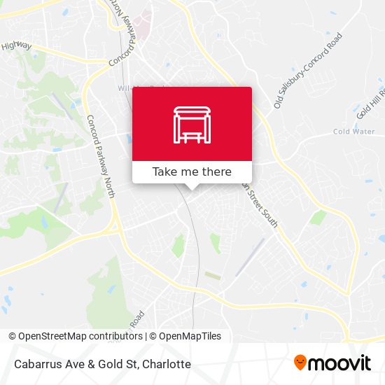 Cabarrus Ave & Gold St map