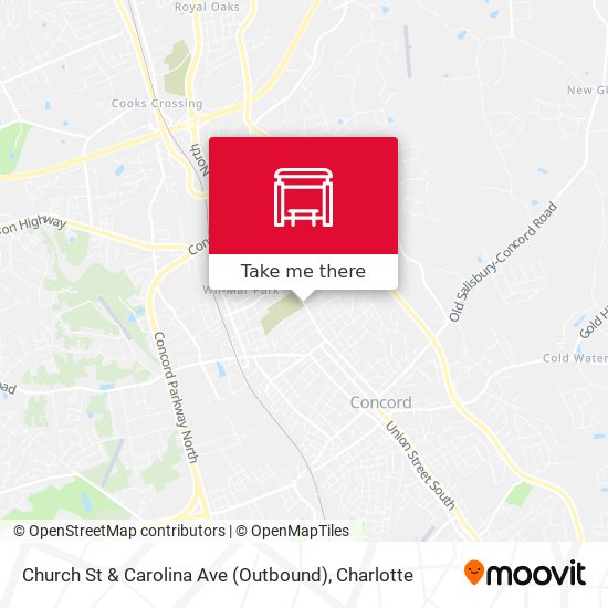 Church St & Carolina Ave (Outbound) map