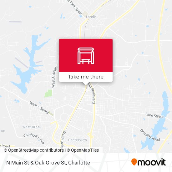 N Main St & Oak Grove St map