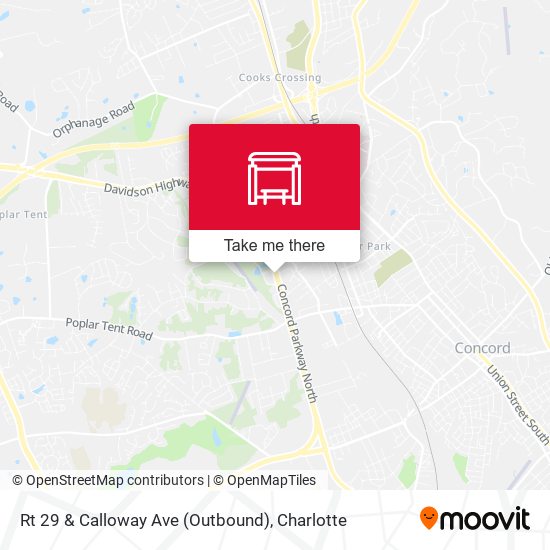 Mapa de Rt 29 & Calloway Ave (Outbound)