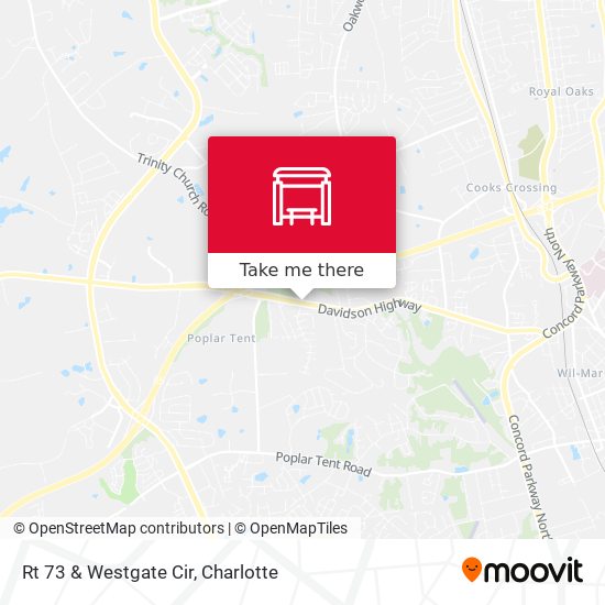 Rt 73 & Westgate Cir map