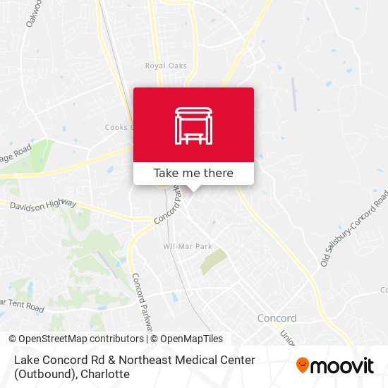 Lake Concord Rd & Northeast Medical Center (Outbound) map