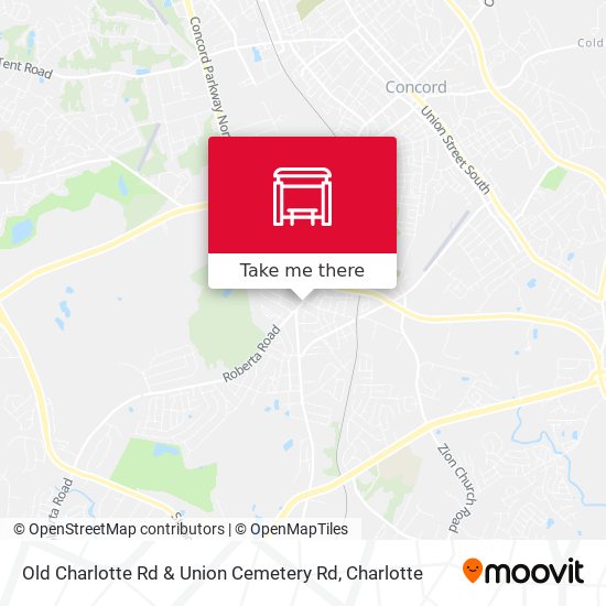 Old Charlotte Rd & Union Cemetery Rd map