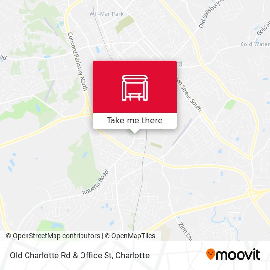 Old Charlotte Rd & Office St map
