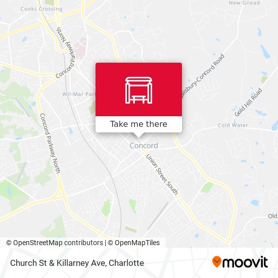 Church St & Killarney Ave map