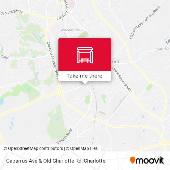Mapa de Cabarrus Ave & Old Charlotte Rd