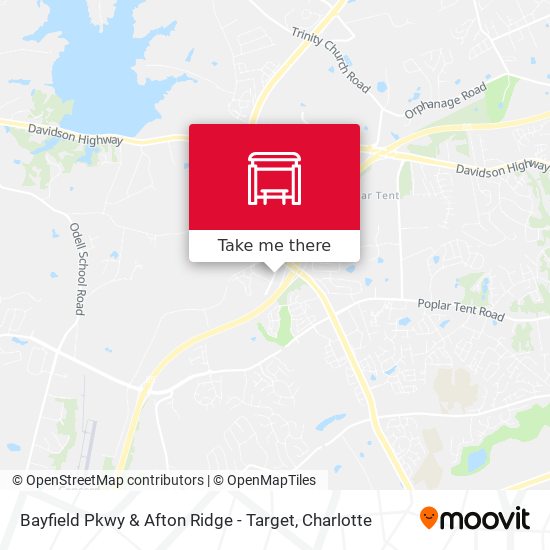 Bayfield Pkwy & Afton Ridge - Target map