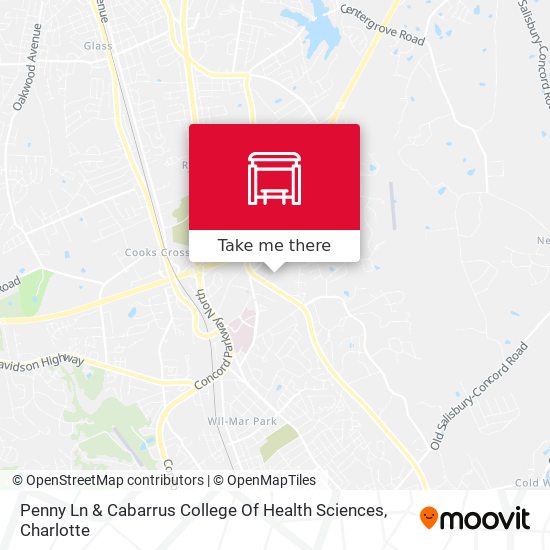 Penny Ln & Cabarrus College Of Health Sciences map