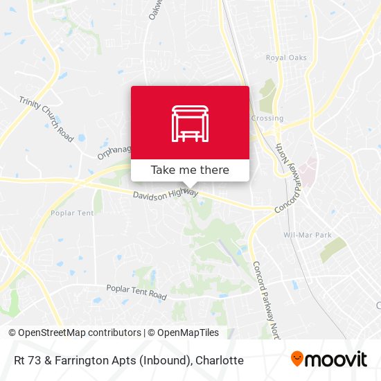 Rt 73 & Farrington Apts (Inbound) map