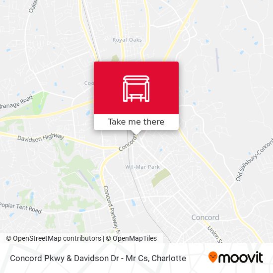 Concord Pkwy & Davidson Dr - Mr Cs map