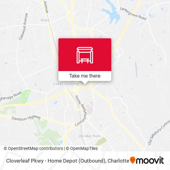 Cloverleaf Pkwy - Home Depot (Outbound) map