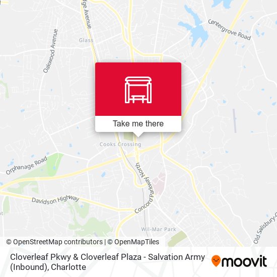 Cloverleaf Pkwy & Cloverleaf Plaza - Salvation Army (Inbound) map