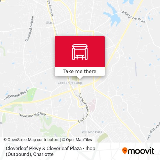 Mapa de Cloverleaf Pkwy & Cloverleaf Plaza - Ihop (Outbound)