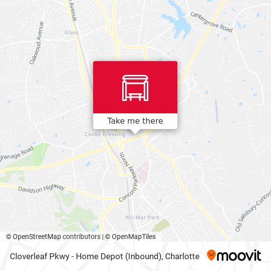 Mapa de Cloverleaf Pkwy - Home Depot (Inbound)