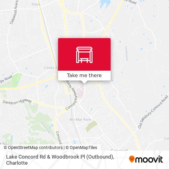 Lake Concord Rd & Woodbrook Pl (Outbound) map